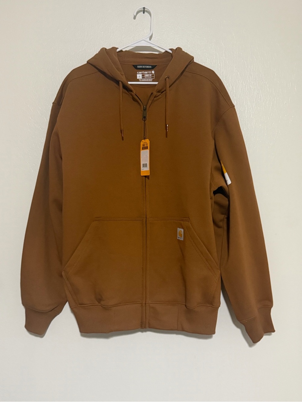 Carhartt Brown Zip-Up Hooded Work Jacket